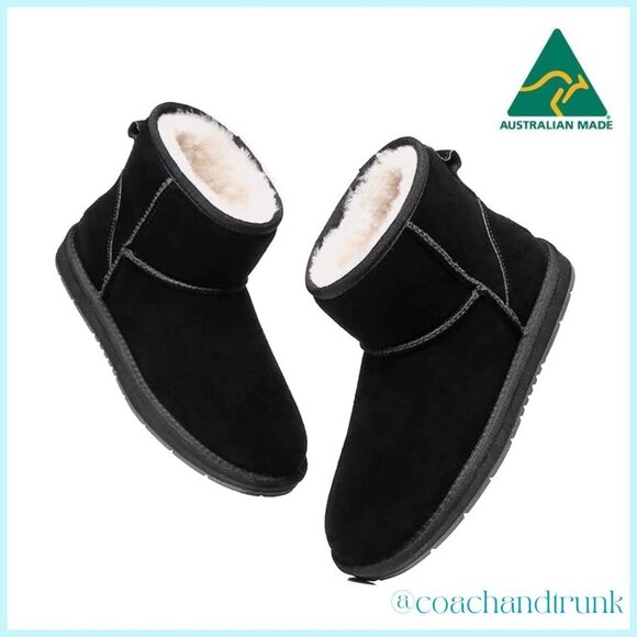 NWT Premium Black Suede Short Classic Ugg Boots - Picture 2 of 6